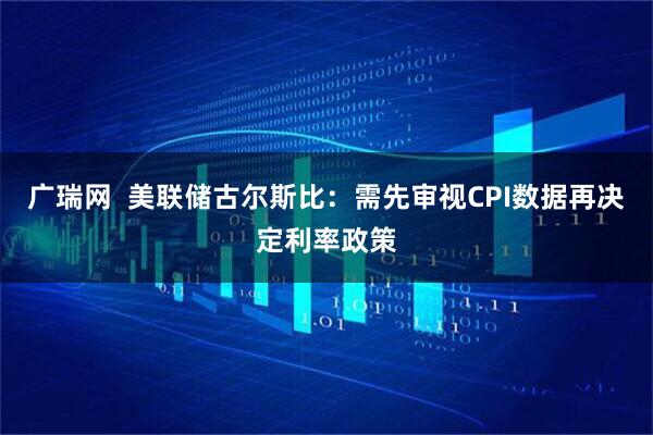 广瑞网  美联储古尔斯比：需先审视CPI数据再决定利率政策